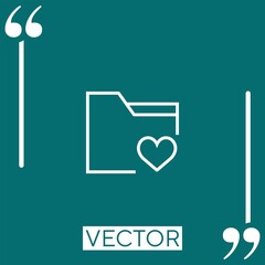 Poster - folder   vector icon Linear icon. Editable stroke line