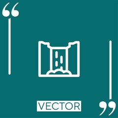 Poster - waterfall vector icon Linear icon. Editable stroked line