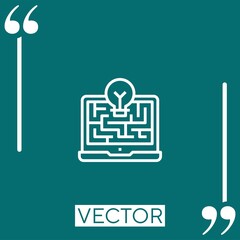 Poster - web development vector icon Linear icon. Editable stroked line