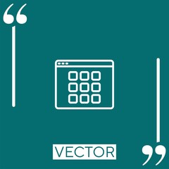 Poster - website vector icon Linear icon. Editable stroked line