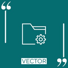 Poster - folder   vector icon Linear icon. Editable stroke line