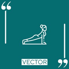 Poster - yoga vector icon Linear icon. Editable stroked line