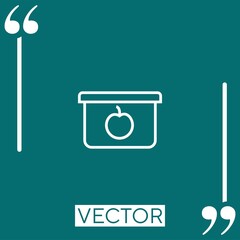 Poster - food bag vector icon Linear icon. Editable stroke line