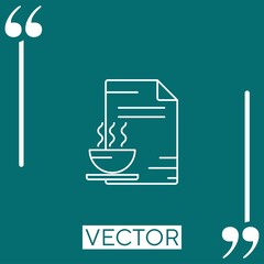 Poster - fresh content vector icon Linear icon. Editable stroke line