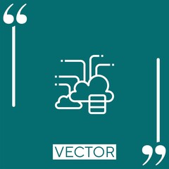 Poster - cluster vector icon Linear icon. Editable stroked line