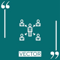Poster - connection vector icon Linear icon. Editable stroked line