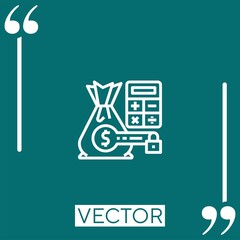 Poster - cost vector icon Linear icon. Editable stroked line