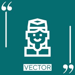 Poster - driver vector icon Linear icon. Editable stroked line