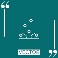 Poster - hail vector icon Linear icon. Editable stroke line