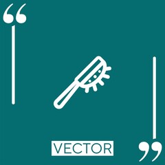 Poster - hair brush vector icon Linear icon. Editable stroke line