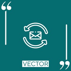 Poster - email vector icon Linear icon. Editable stroked line