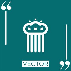 Poster - hair comb vector icon Linear icon. Editable stroke line