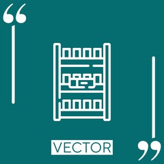 Poster - in store display vector icon Linear icon. Editable stroked line