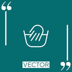 Poster - hand wash vector icon Linear icon. Editable stroke line