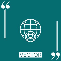 Poster - internet vector icon Linear icon. Editable stroked line