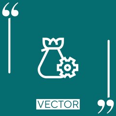 Poster - money management vector icon Linear icon. Editable stroked line