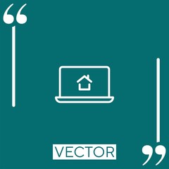 Poster - laptop vector icon