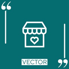 Poster - shop vector icon Linear icon. Editable stroked line
