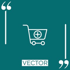 Poster - shopping cart vector icon Linear icon. Editable stroked line