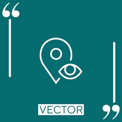 Poster - placeholder    vector icon Linear icon. Editable stroke line