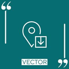 Poster - placeholder    vector icon Linear icon. Editable stroke line