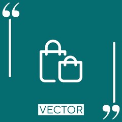 Poster - bag   vector icon Linear icon. Editable stroked line
