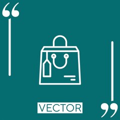 Poster - bag   vector icon Linear icon. Editable stroked line
