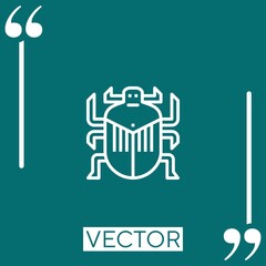 Poster - beetle vector icon Linear icon. Editable stroked line