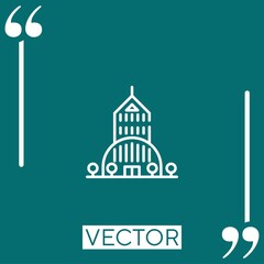 Poster - building vector icon Linear icon. Editable stroked line
