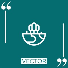 Poster - ecosystem vector icon Linear icon. Editable stroked line