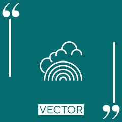 Poster - rainbow   vector icon Linear icon. Editable stroke line