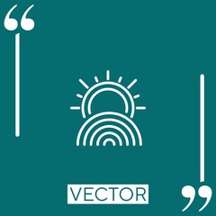 Poster - rainbow   vector icon Linear icon. Editable stroke line