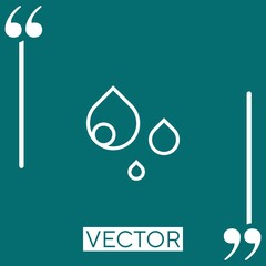 Poster - raindrops vector icon Linear icon. Editable stroke line