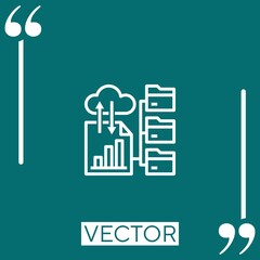 Poster - file vector icon Linear icon. Editable stroked line