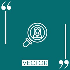 Poster - focusing vector icon Linear icon. Editable stroked line