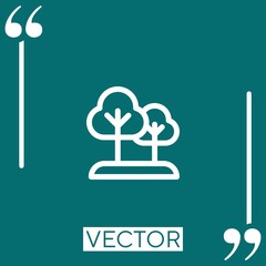Poster - forest vector icon Linear icon. Editable stroked line