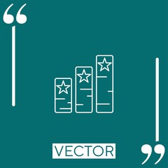 Poster - rating stars vector icon Linear icon. Editable stroke line
