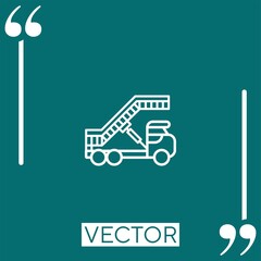Poster - gangway vector icon Linear icon. Editable stroked line