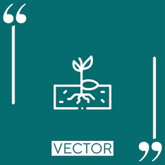 Poster - germination vector icon Linear icon. Editable stroked line