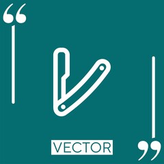 Poster - razor   vector icon Linear icon. Editable stroke line
