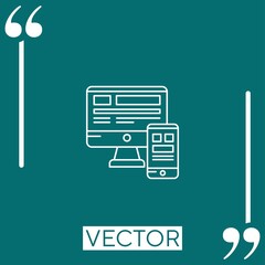 Poster - responsive marketing vector icon Linear icon. Editable stroke line