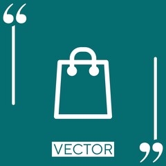 Poster - reusable shopping bag vector icon Linear icon. Editable stroke line