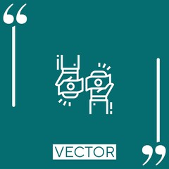 Poster - money exchange vector icon Linear icon. Editable stroked line