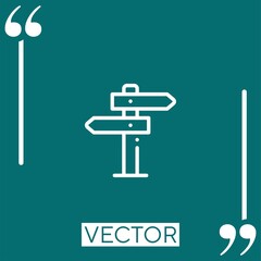 Poster - panel vector icon Linear icon. Editable stroked line