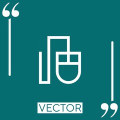 Poster - pay per click vector icon Linear icon. Editable stroked line