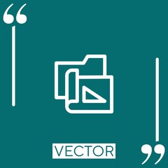 Poster - project vector icon Linear icon. Editable stroked line