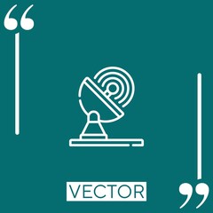 Poster - radio antenna vector icon Linear icon. Editable stroked line