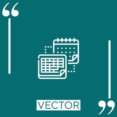 Poster - report vector icon Linear icon. Editable stroked line