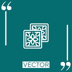 Poster - tiles vector icon Linear icon. Editable stroked line