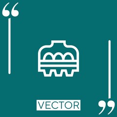 Poster - tray vector icon Linear icon. Editable stroked line